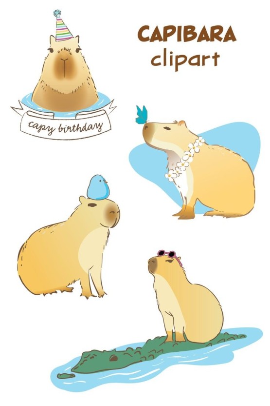 adorable capybara backgrounds