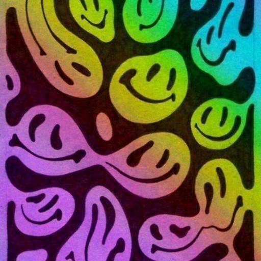 aesthetic trippy smiley face wallpaper 0086