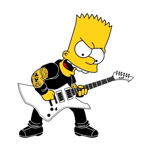 amusing emo Bart Simpson renderings