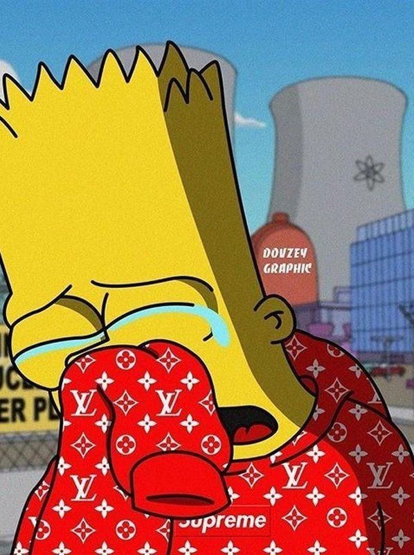 artistic sad bart simpson wallpaper for fans