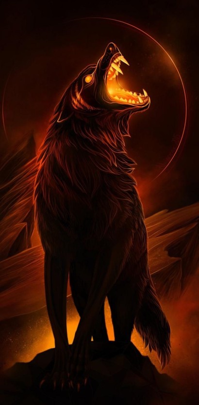 best epic fire wolf wallpaper collections