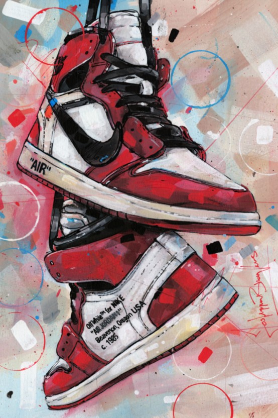 cartoon air jordan 1 wallpaper 0021