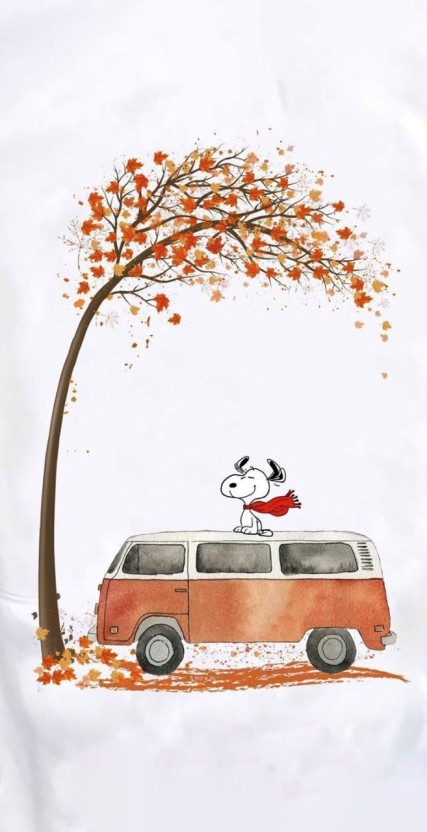 cartoon snoopy wallpaper for fall