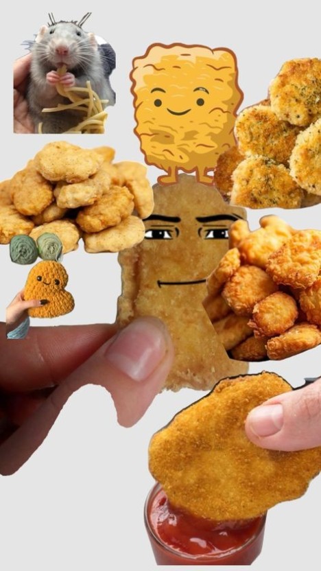 chicken nugget wallpaper art