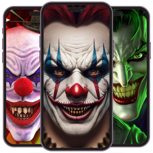 clown wallpaper with bold colors