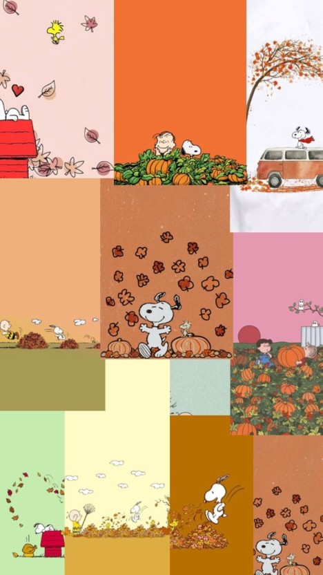 colorful funny snoopy autumn wallpapers