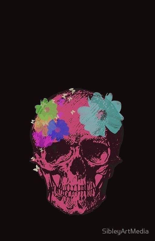 colorful galaxy skull wallpaper options