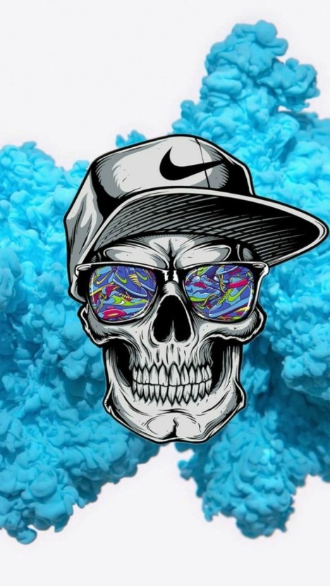 cool gangster skull wallpaper for mobile