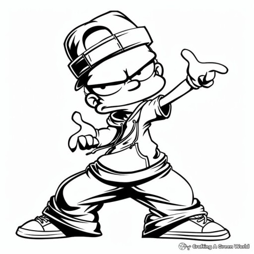 cool hood swag gangsta coloring pages to print