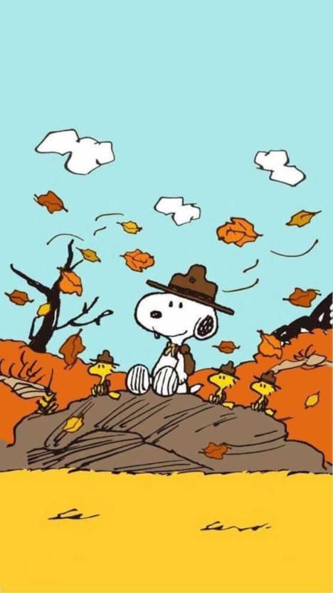 cozy snoopy fall illustrations