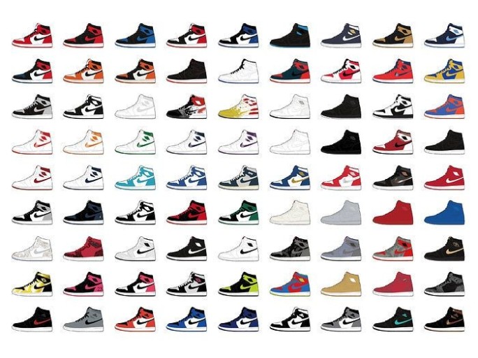 creative cartoon air jordan 1 wallpaper themes