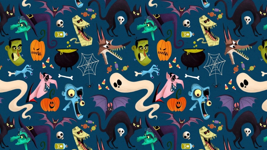 creative funny halloween wallpaper themes