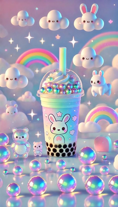 cute boba wallpaper 0065