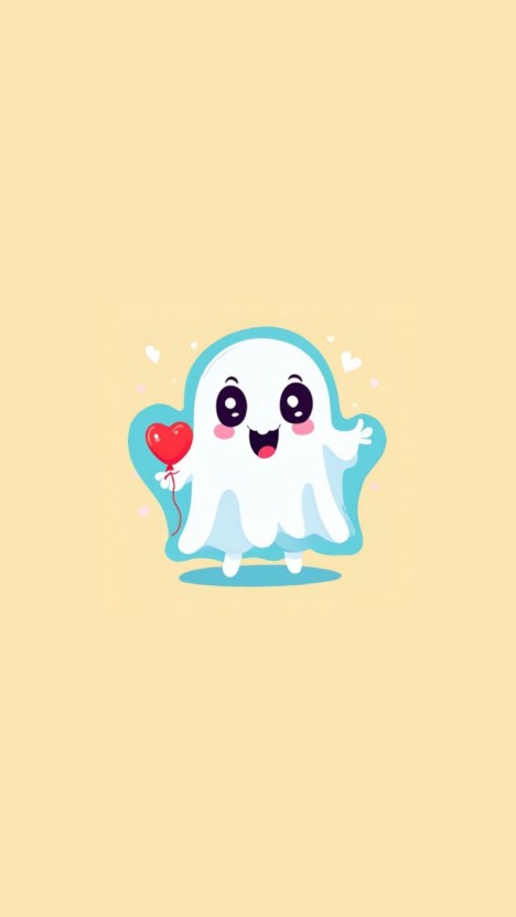 cute ghost wallpaper 0035