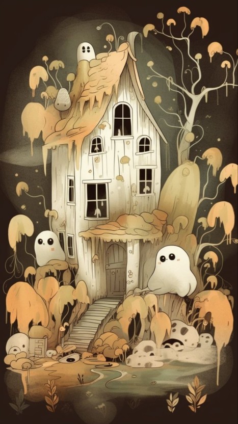 cute ghost wallpaper 0036