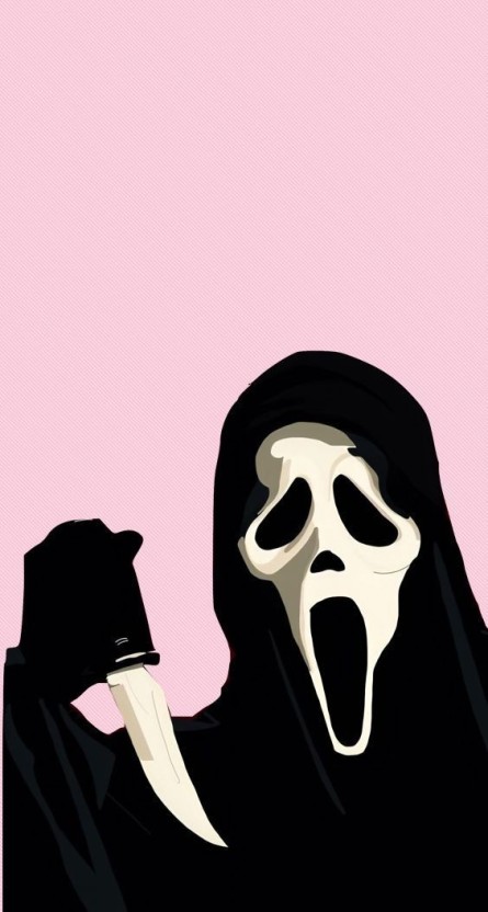 cute ghostface wallpaper pink 0029