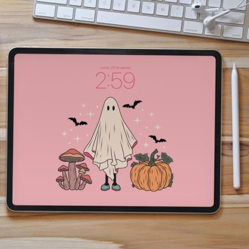 cute ghostface wallpaper pink 0054