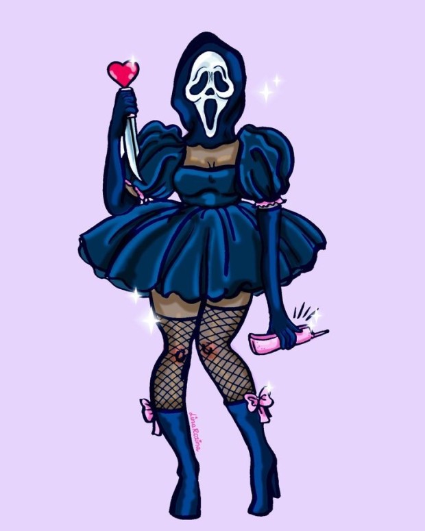 cute ghostface wallpaper pink 0080