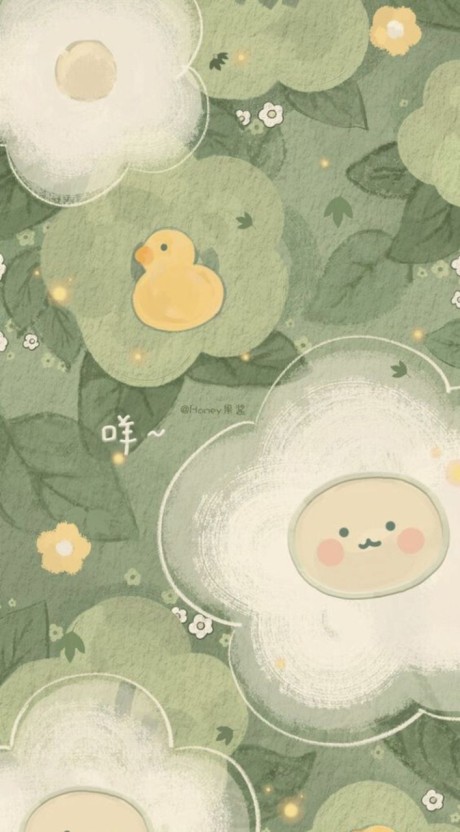 cute green wallpaper 0045