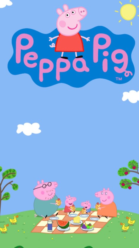 cute Peppa Pig house wallpaper