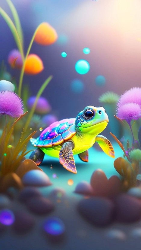 cute turtle wallpaper 0034