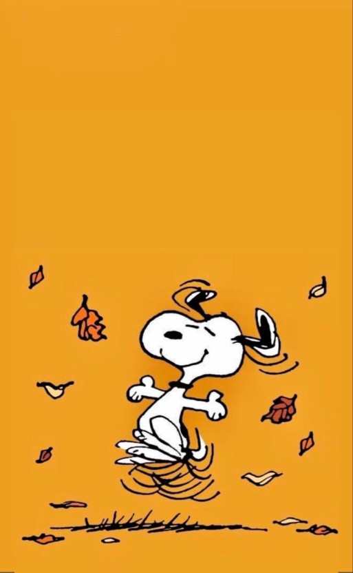 delightful snoopy fall wallpaper artwork