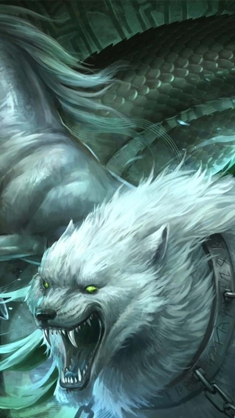 download epic fire wolf wallpaper free