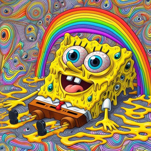 drippy spongebob background designs