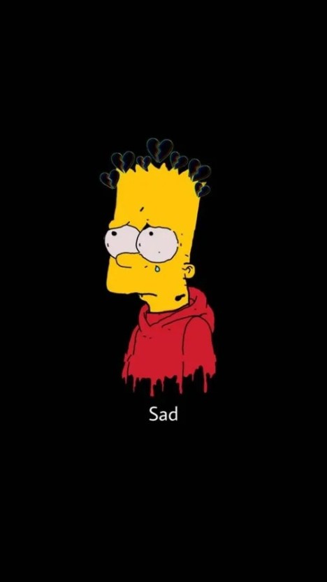 emotional sad bart simpson wallpaper collection