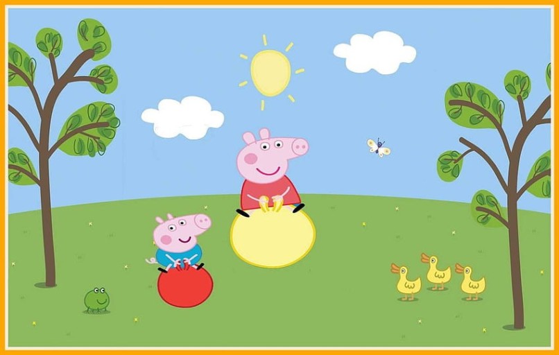 engaging Peppa Pig wallpapers for children