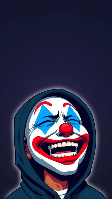 entertaining clown wallpaper selections