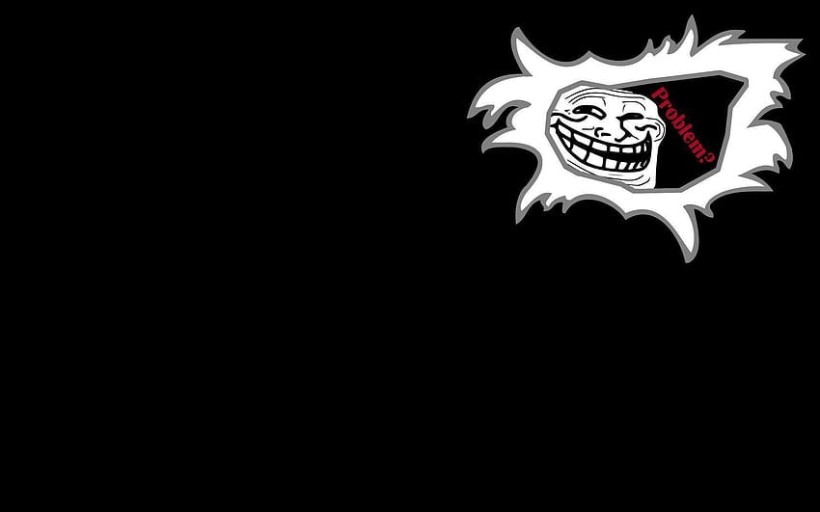 entertaining scary troll face wallpaper