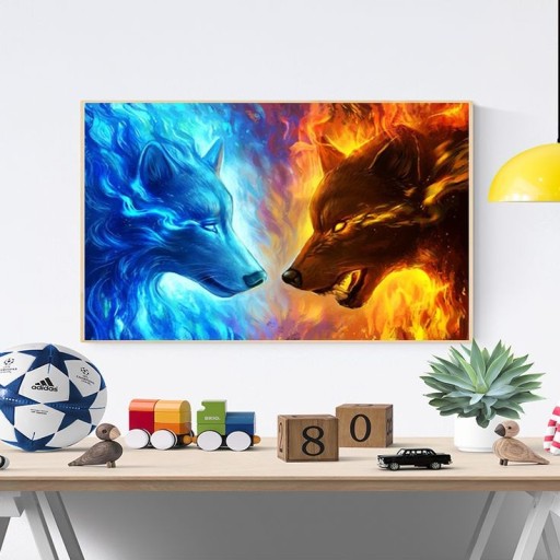 epic fire wolf wallpaper for gamers