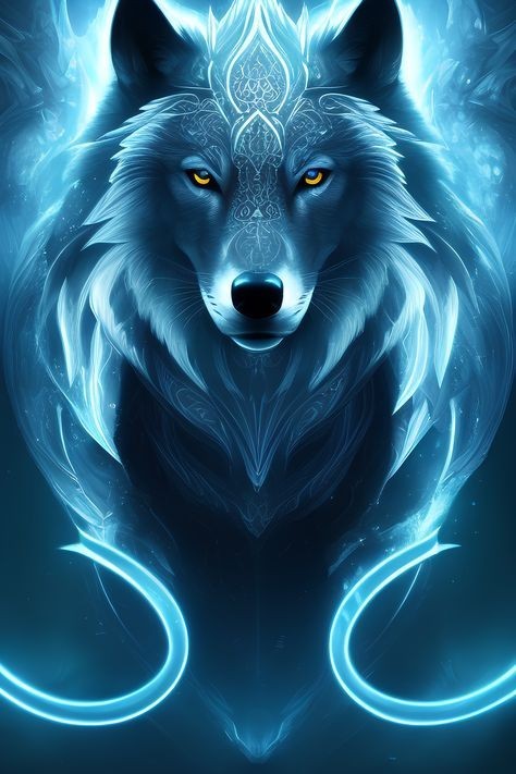 epic fire wolf wallpaper 0036