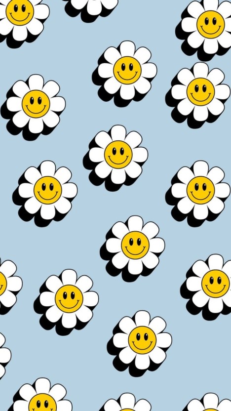 eye-catching aesthetic trippy smiley face wallpaper features