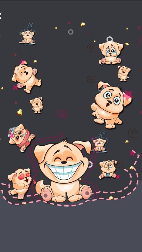 fun pink puppy wallpaper variations