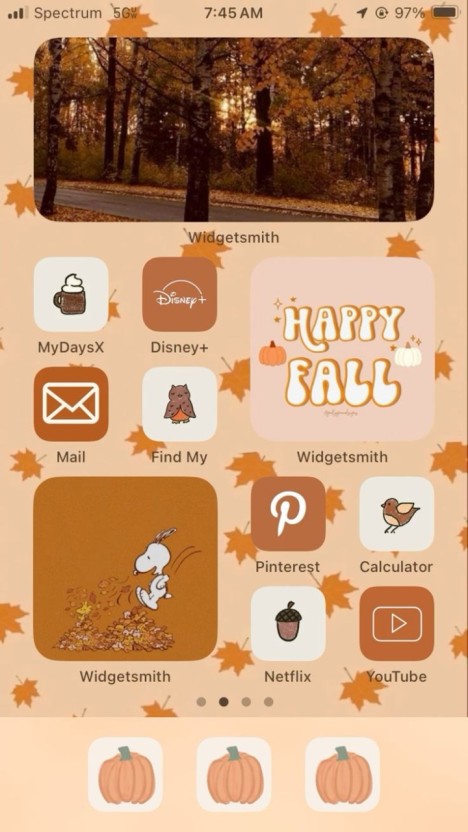 snoopy fall wallpaper