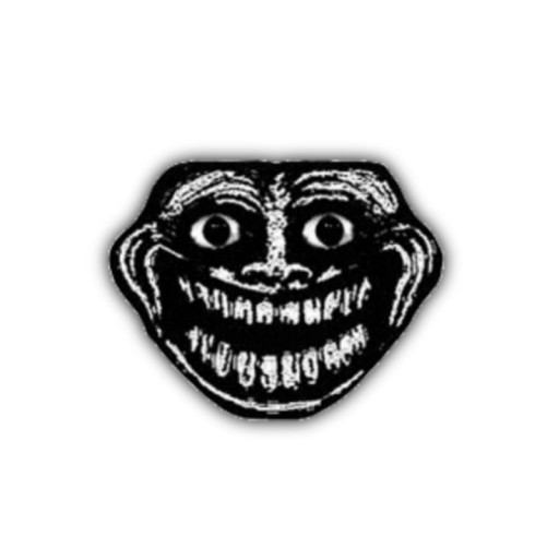 funny scary troll face png stickers