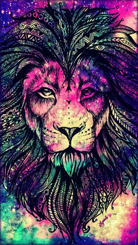 galaxy lion wallpaper for HD screens