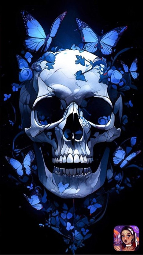 galaxy skull wallpaper 0054