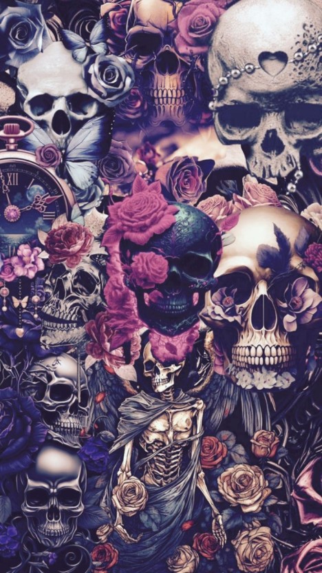 galaxy skull wallpaper 0062