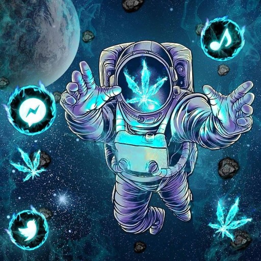 galaxy weed wallpaper designs