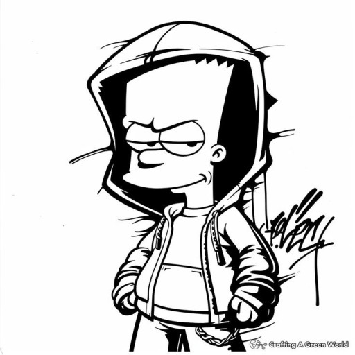 hood swag gangsta coloring pages 0051