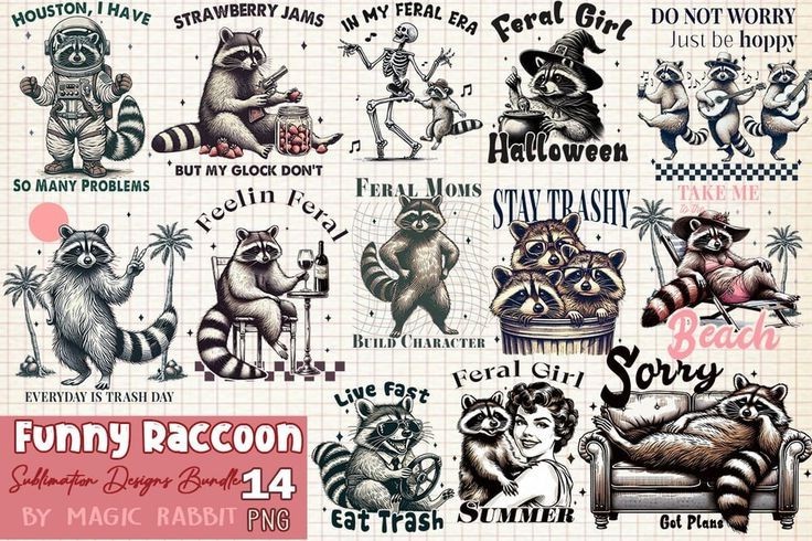 laughing raccoon wallpaper designs