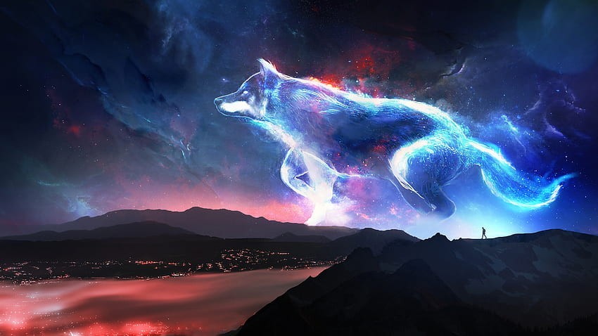 majestic epic fire wolf wallpaper images