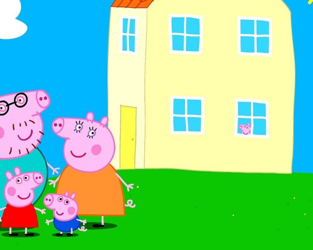 Peppa Pig house wallpaper background