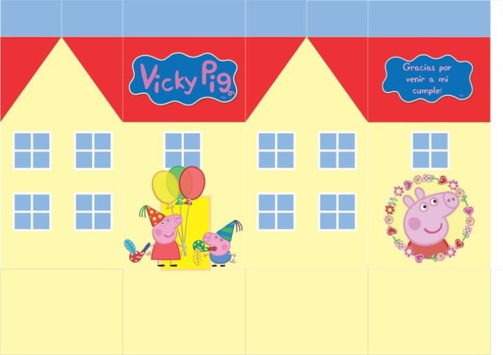 Peppa Pig house wallpaper for nursery