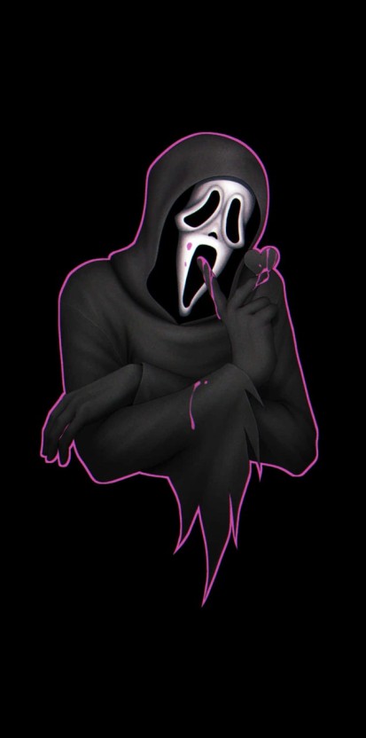 pink-themed ghostface wallpaper