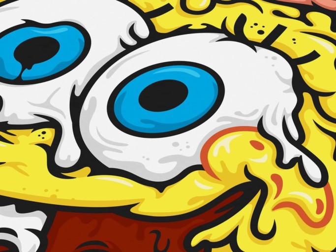 playful drippy spongebob visuals