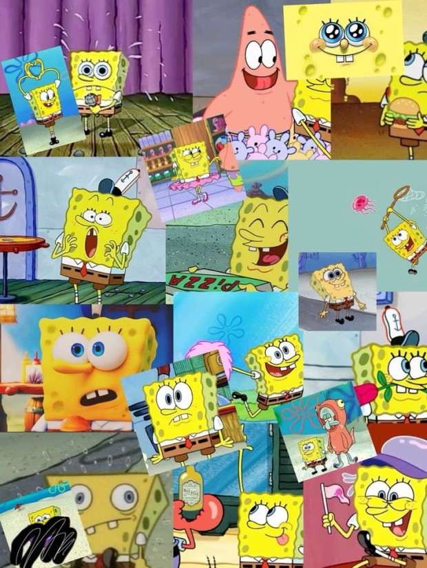 playful gangster spongebob wallpaper variations